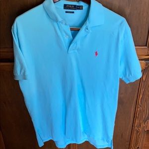 Polo by Ralph Lauren large men’s aqua polo shirt